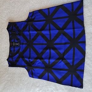 mark. Size S Blue and Black Tank Top